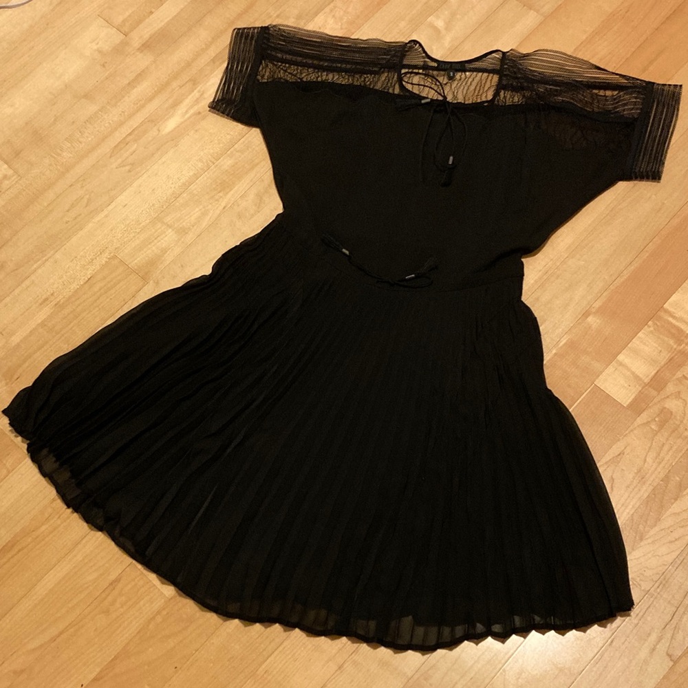 Ohne Titel Elegant Black Sheer Dress Small Excellent - Picture 2 of 3